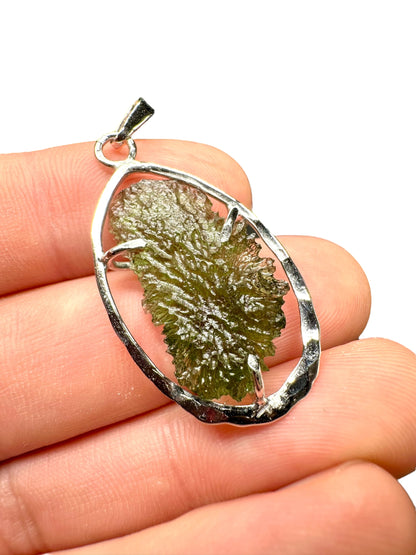 Pendente in argento con Moldavite – SP/V219