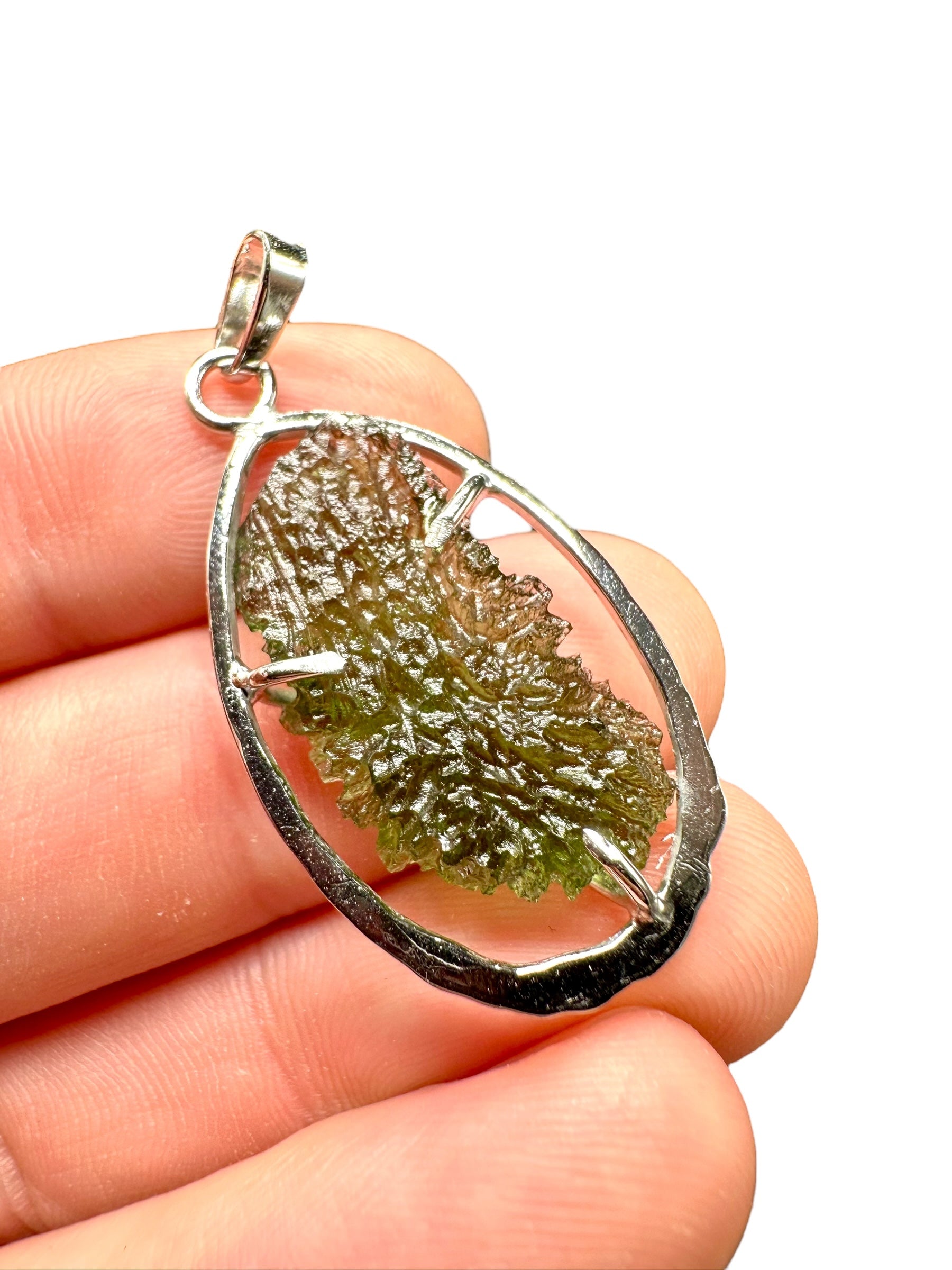 Silver moldavite pendant 3,4g