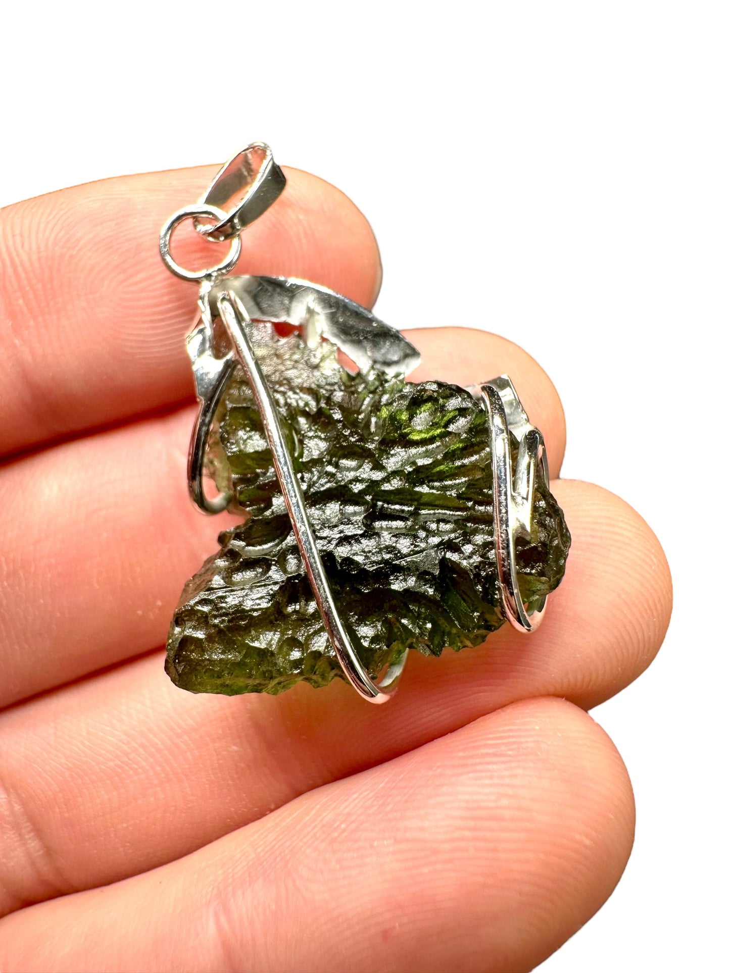 Pendente in argento con Moldavite – SP/V220