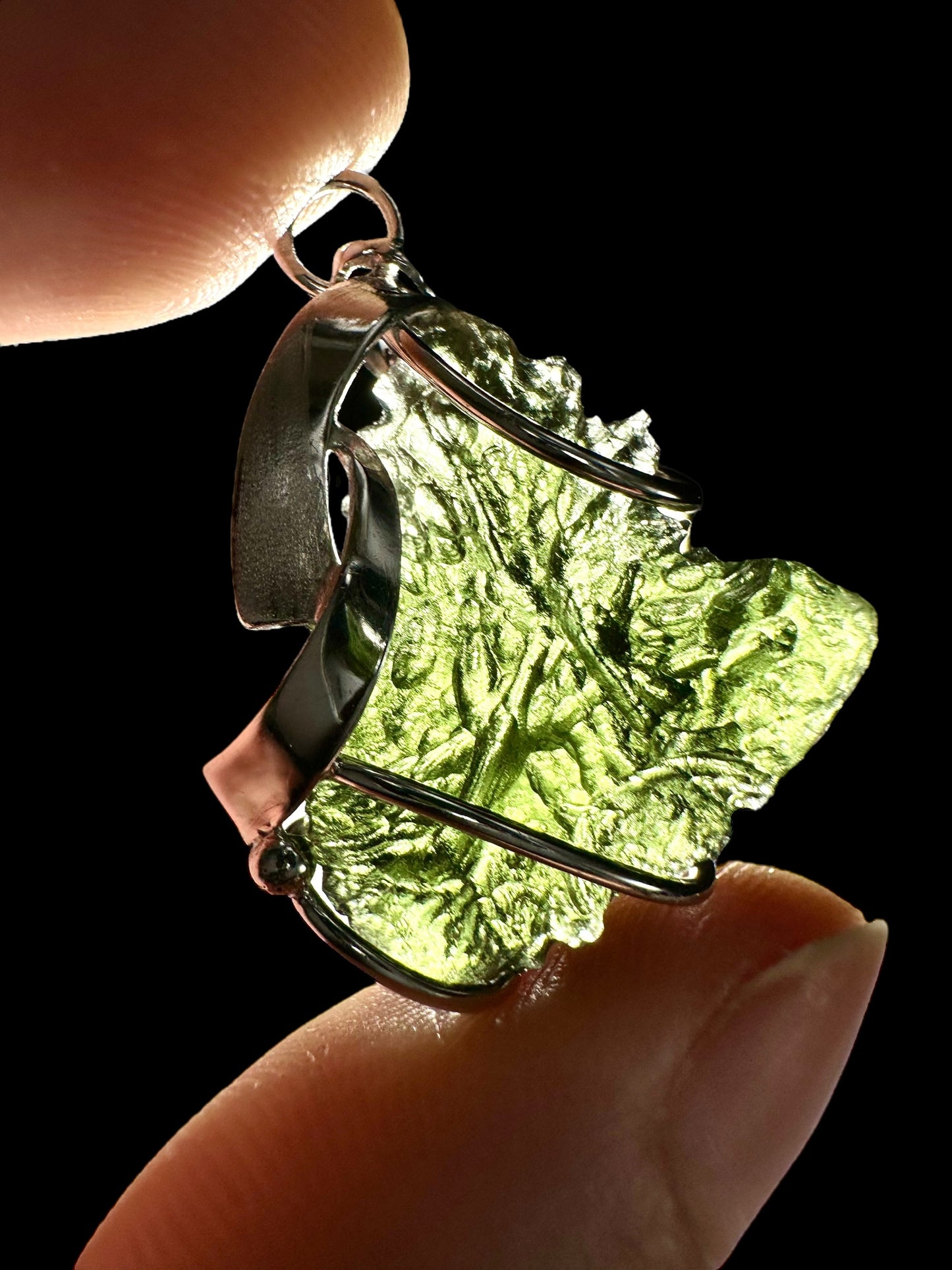 Pendente in argento con Moldavite – SP/V220