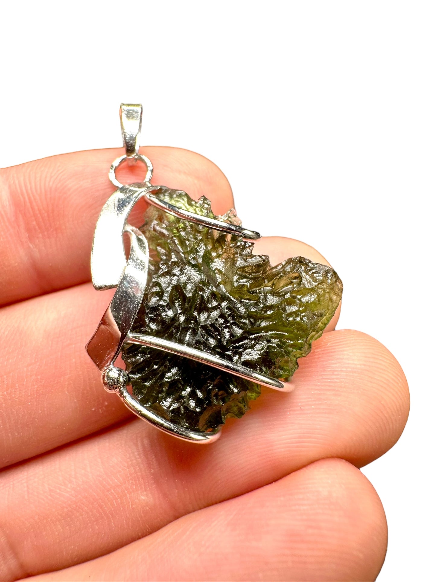 Pendente in argento con Moldavite – SP/V220
