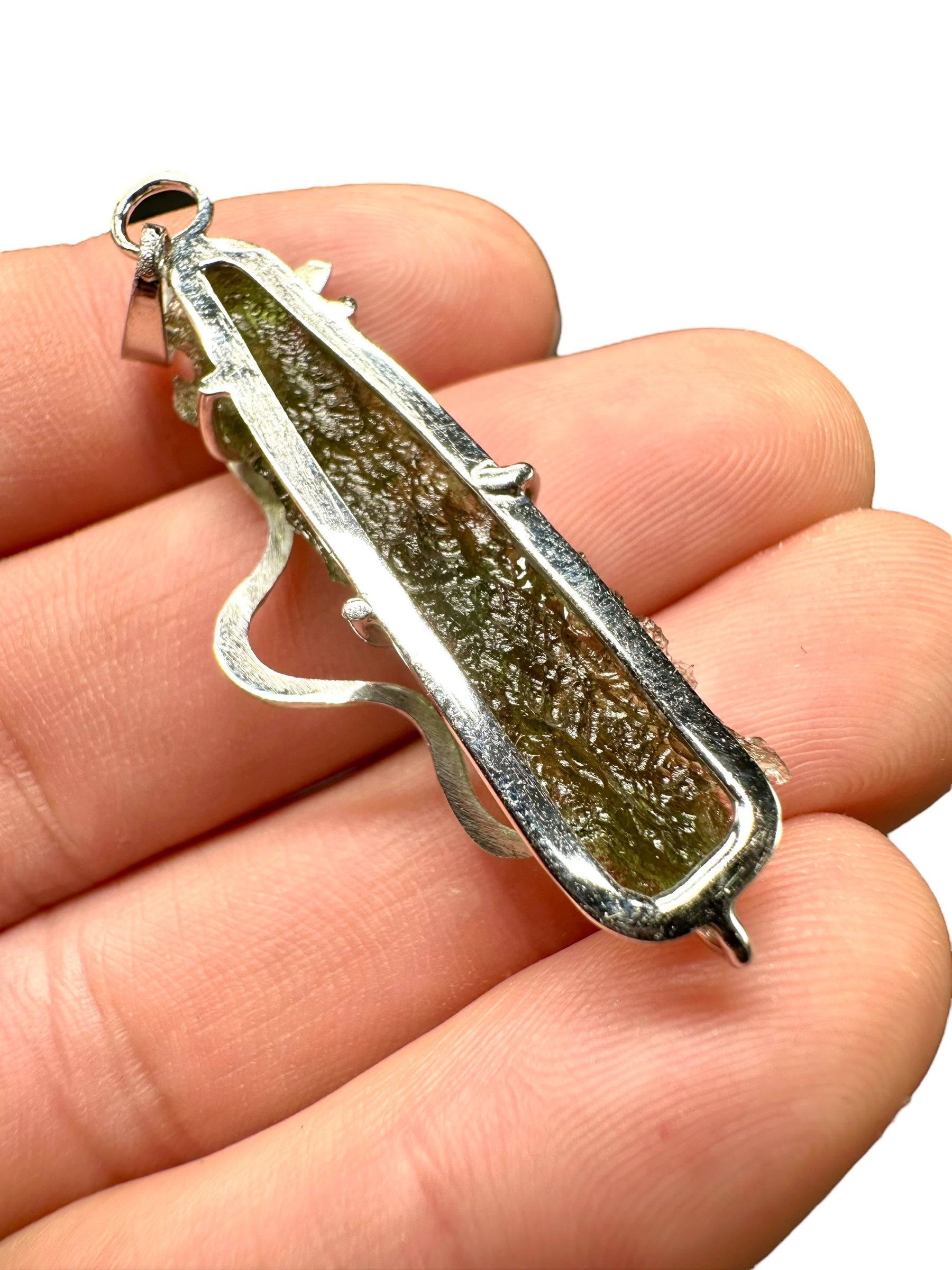 Silver moldavite pendant 3,7g – snake - SP/V221