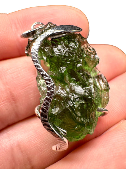 Pendente in argento con Moldavite – SP/V222