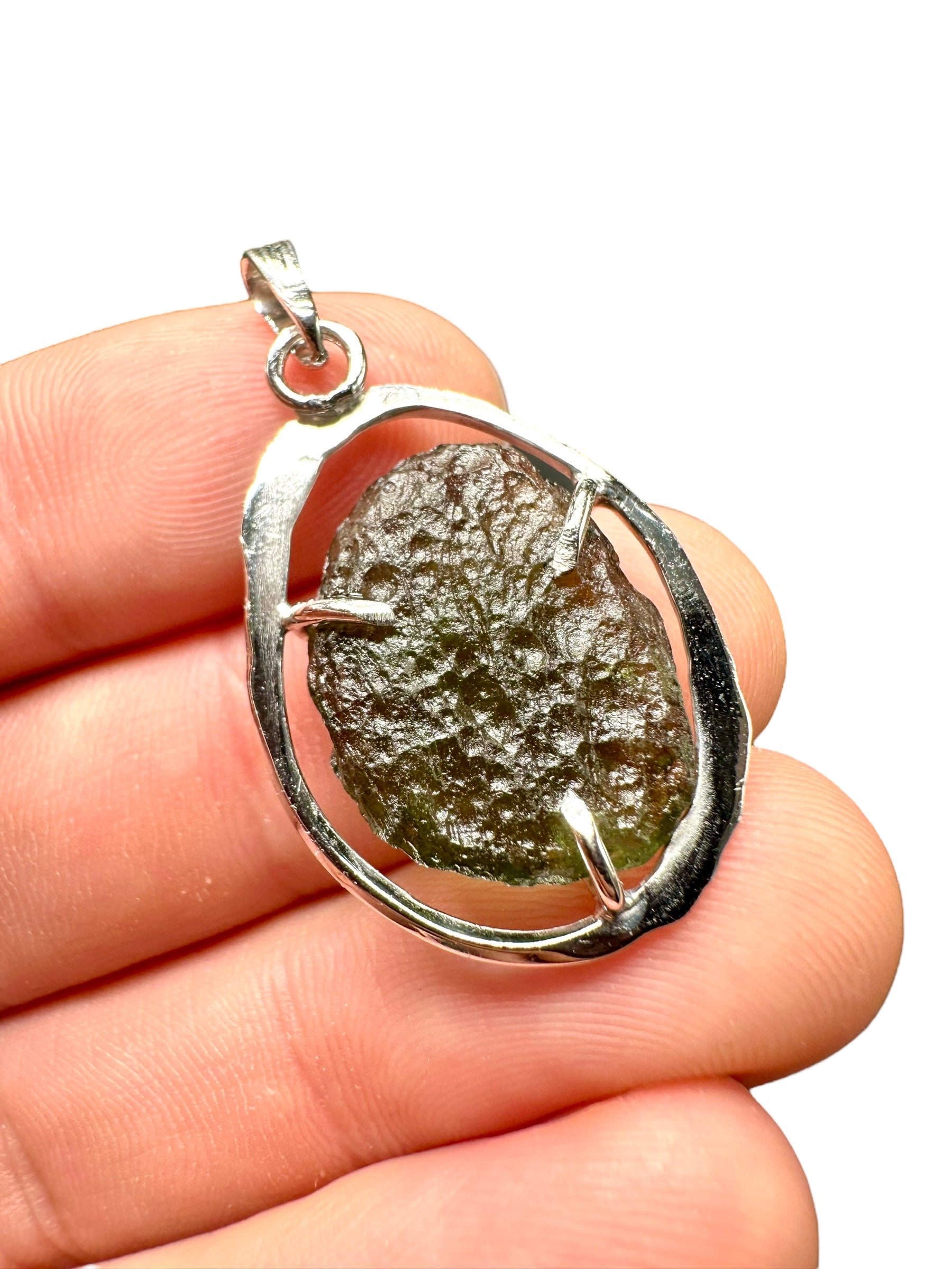Silver moldavite pendant 3,8g - SP/V224