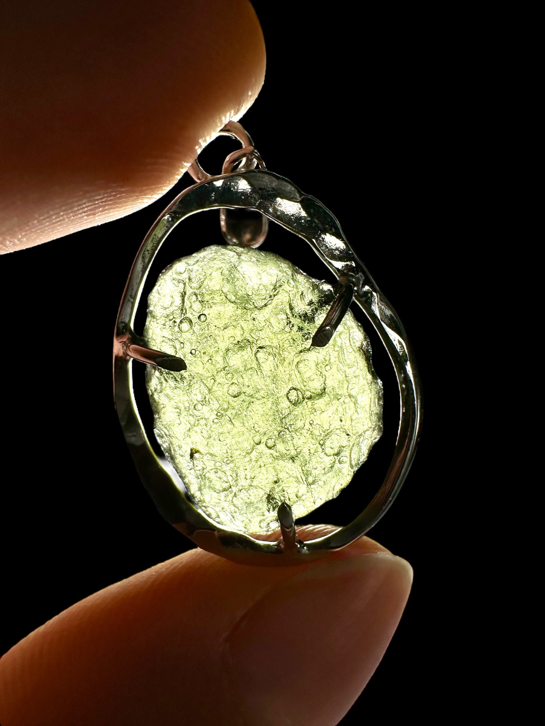 Silver moldavite pendant 3,8g - SP/V224