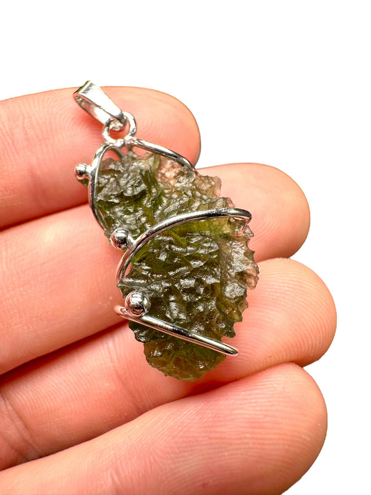 Pendente in argento con Moldavite – SP/V225
