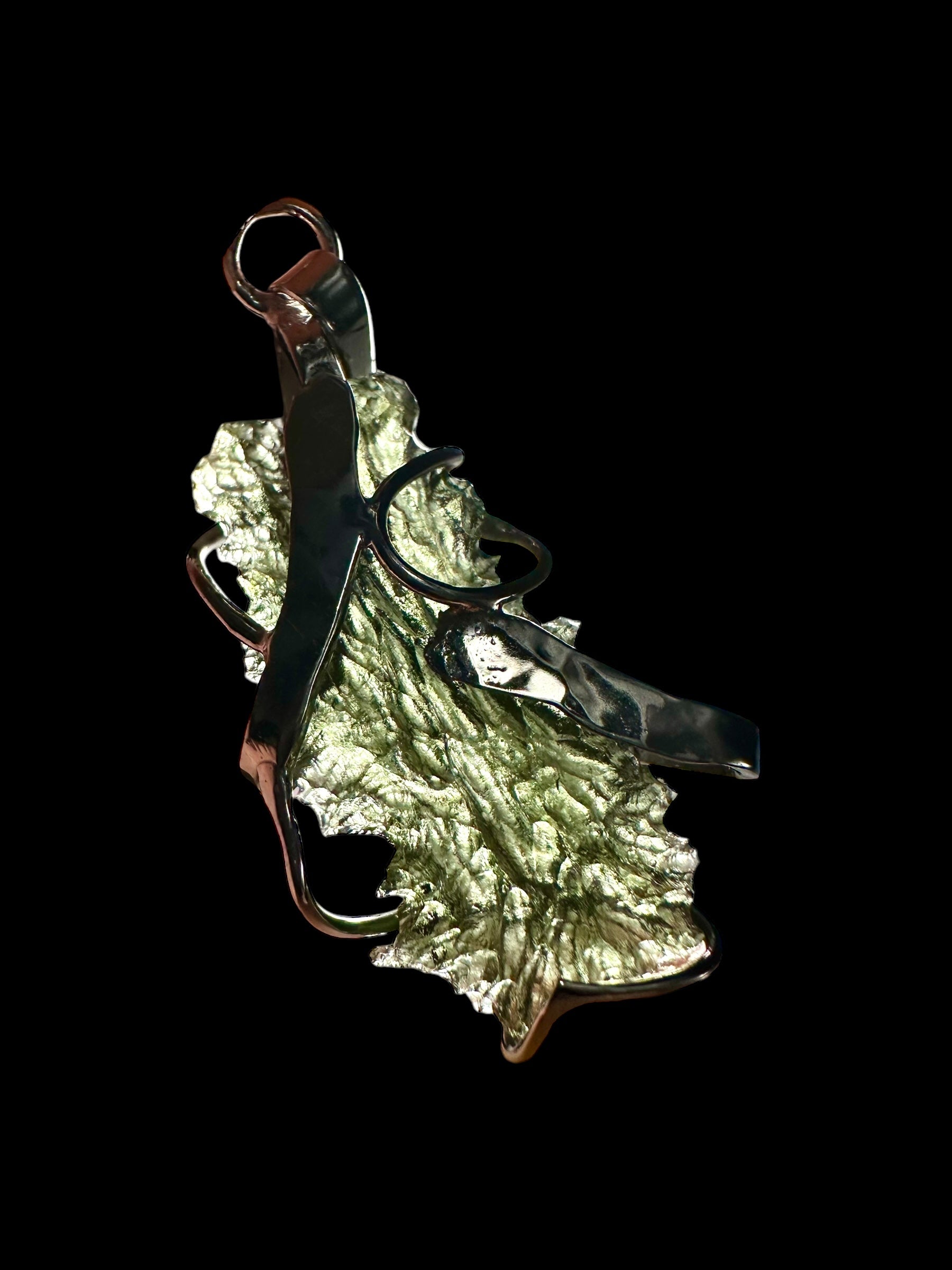 Silver moldavite pendant 3,9g - SP/V227