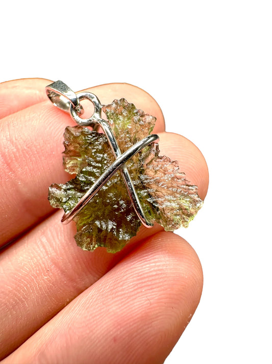 Pendente in argento con Moldavite – SP/V228
