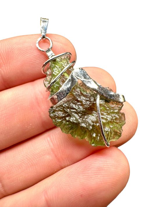 Pendente in argento con Moldavite – SP/V229