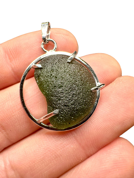 Pendente in argento con Moldavite – SP/V231