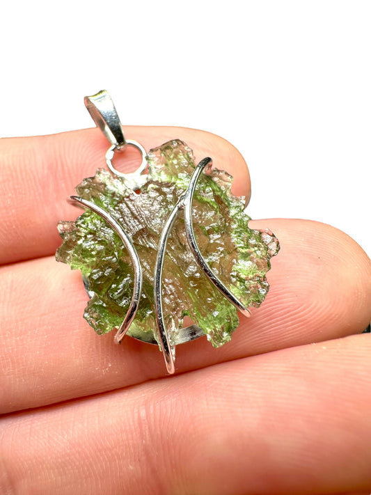 Pendente in argento con Moldavite – SP/V233