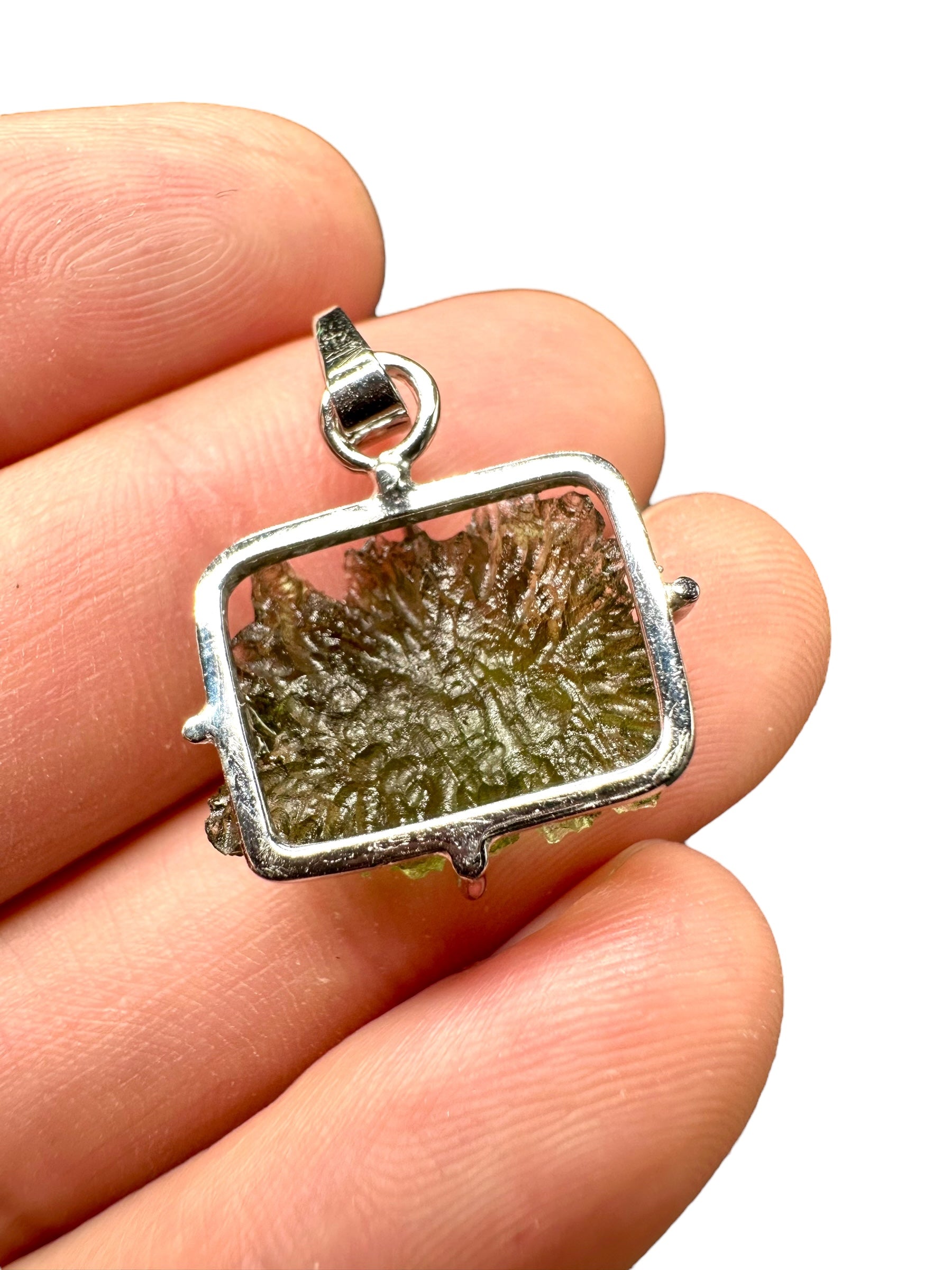 Silver moldavite pendant 2,7g - SP/V234