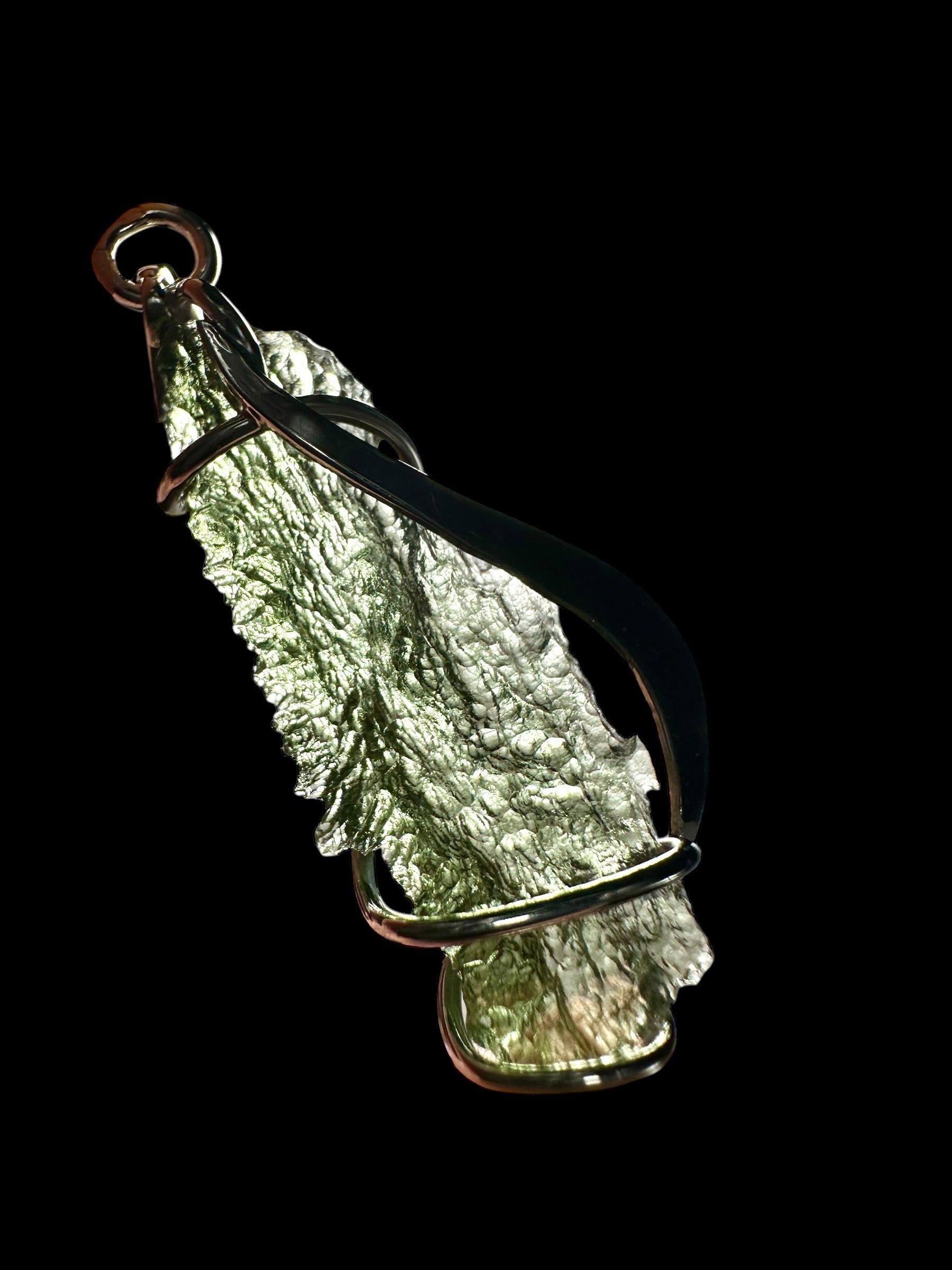 Silver moldavite pendant 2,6g - SP/V235