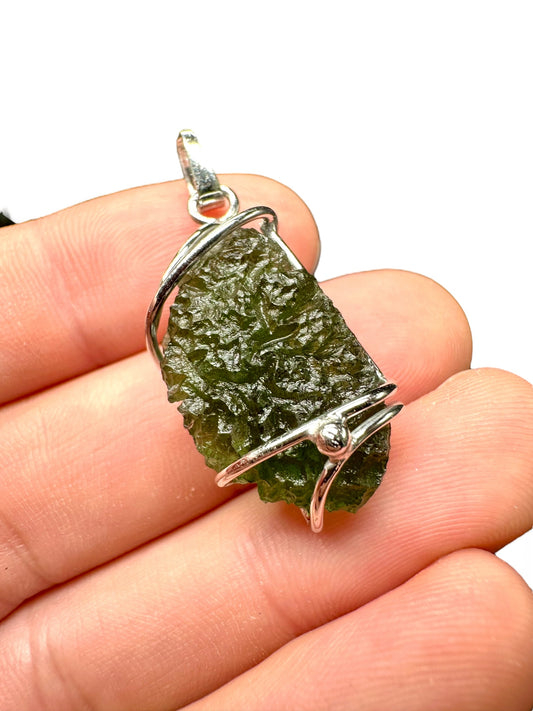 Pendente in argento con Moldavite – SP/V237