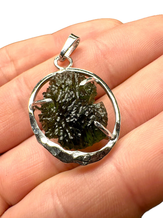 Pendente in argento con Moldavite – SP/V238