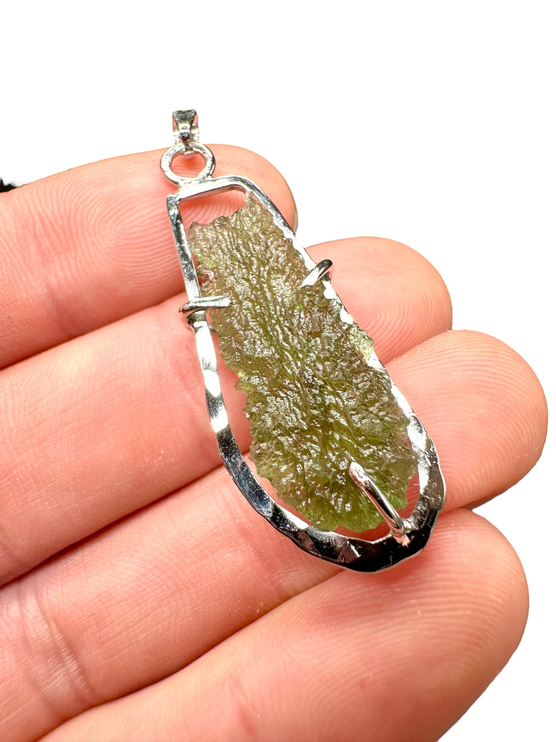 Silver moldavite pendant 3,3g