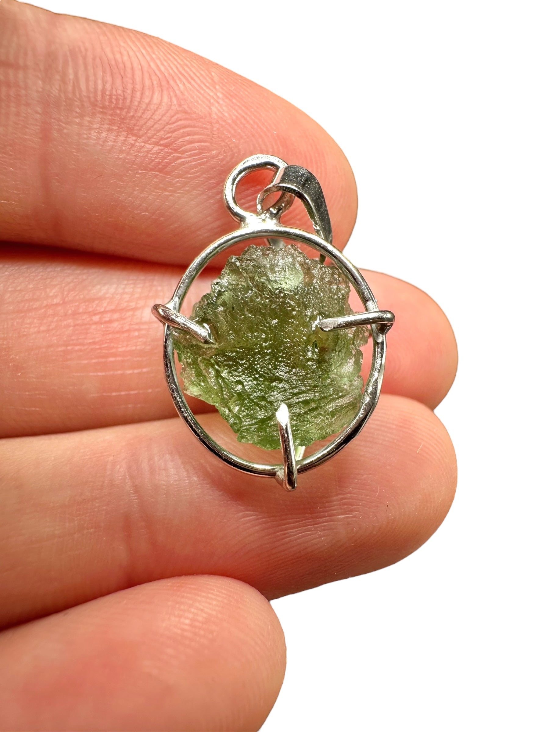 Silver moldavite pendant 2,1g - SP/V242