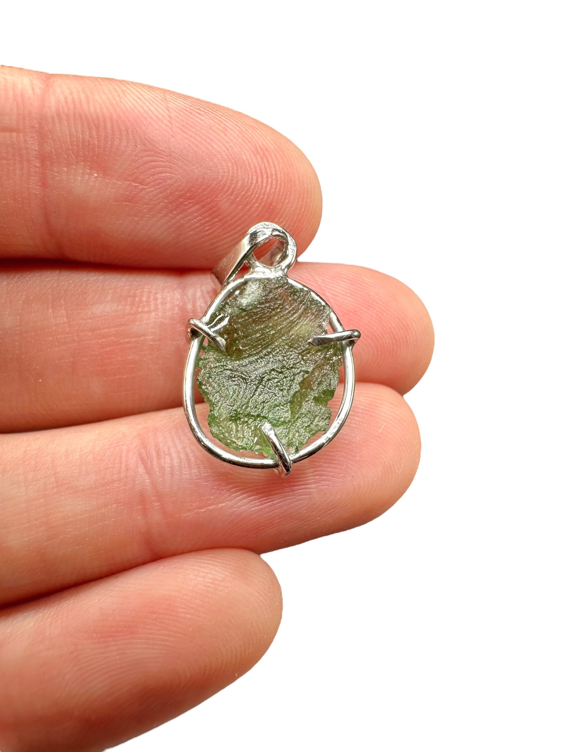 Silver moldavite pendant 1,8g - SP/V243