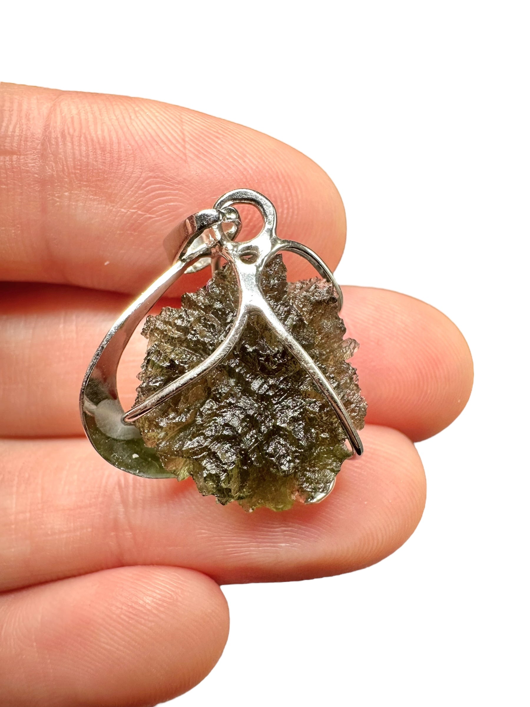 Silver moldavite pendant 3,8g - SP/V244