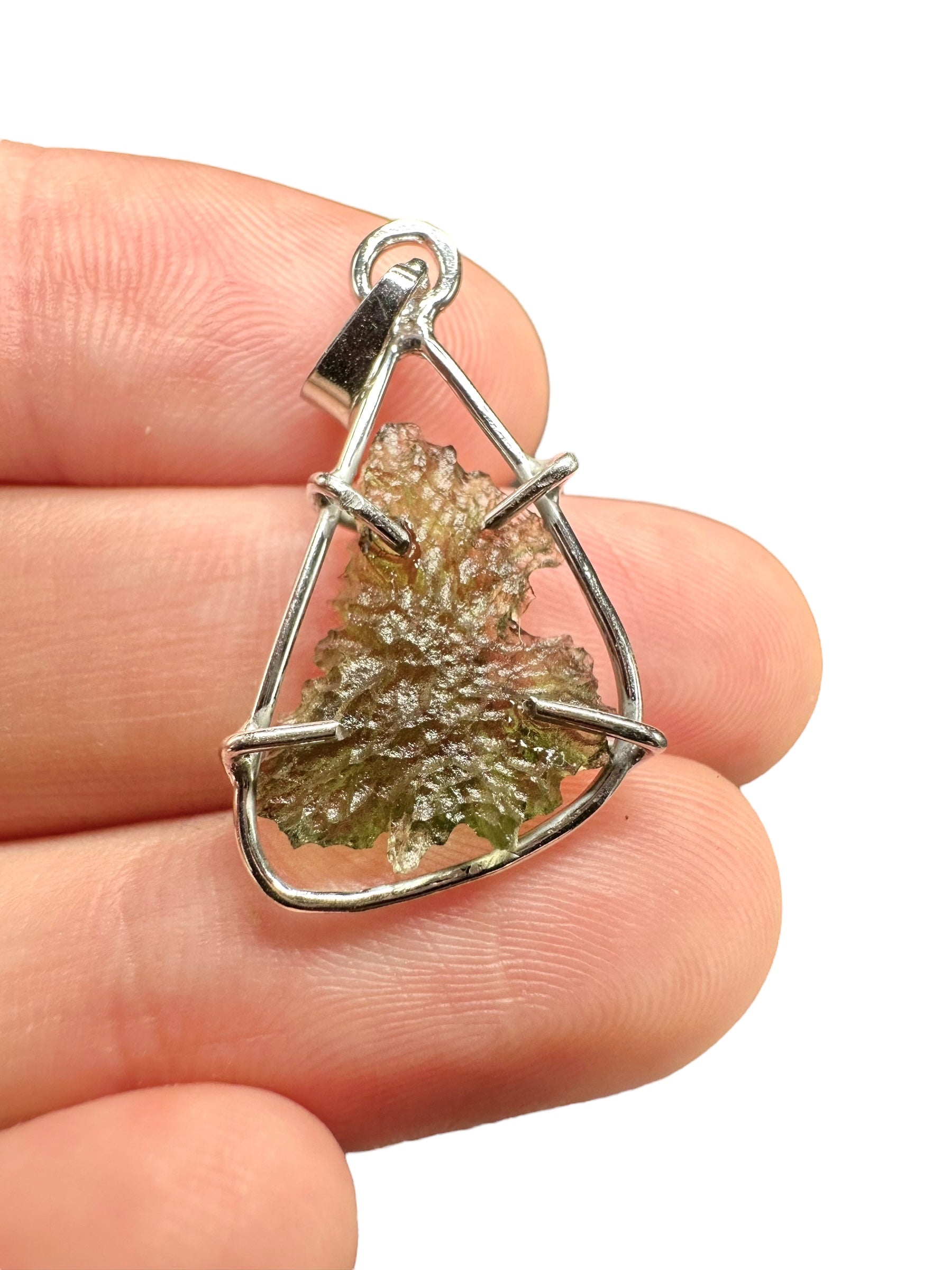 Silver moldavite pendant 1,6g - SP/V245