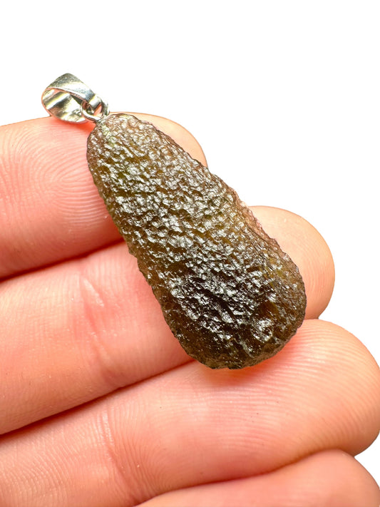 Pendente in argento con Moldavite – SP/V252