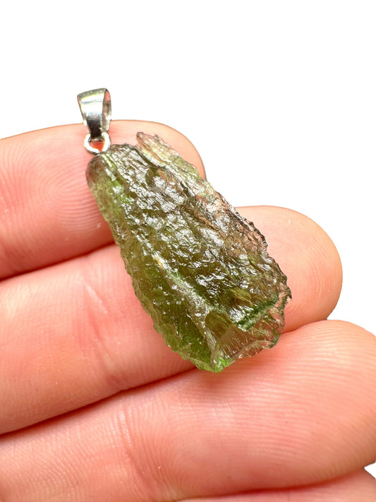 Pendente in argento con Moldavite – SP/V254