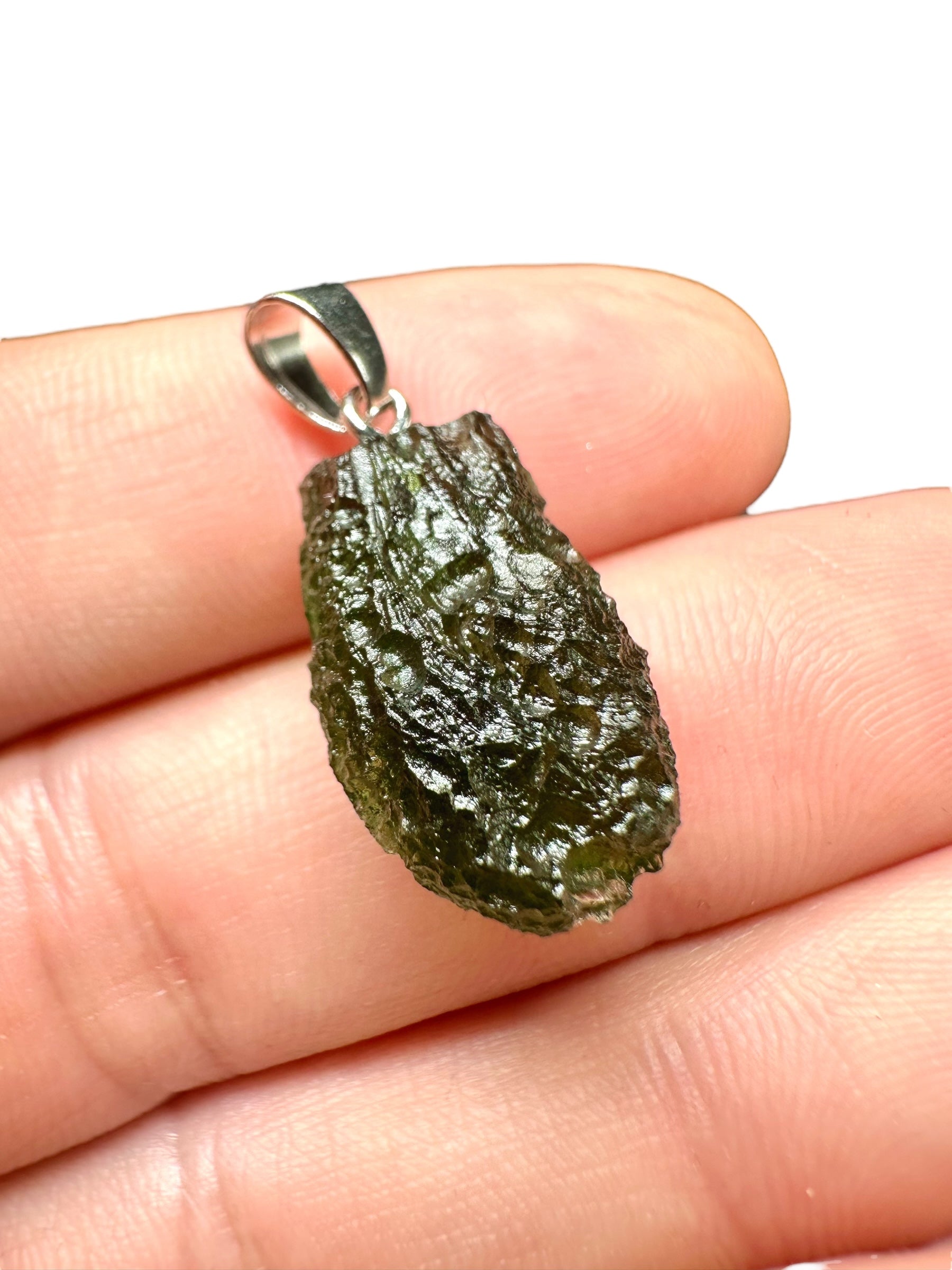Silver moldavite pendant 2,7g - SP/V258