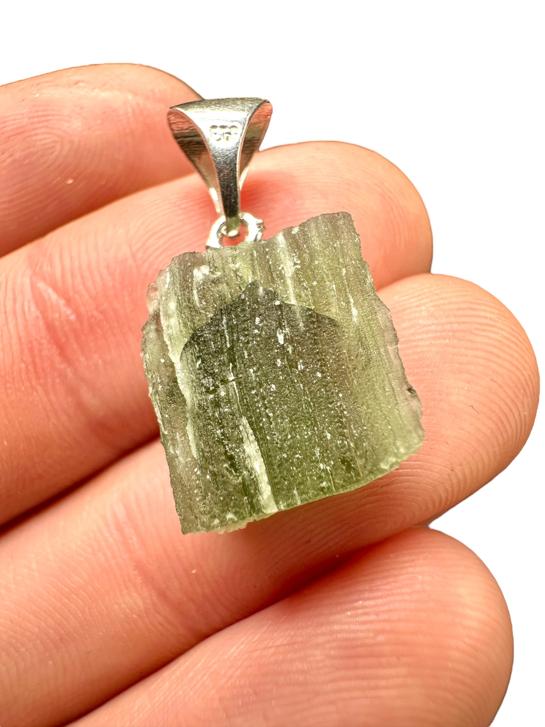 Silver moldavite pendant 2,1g - SP/V262