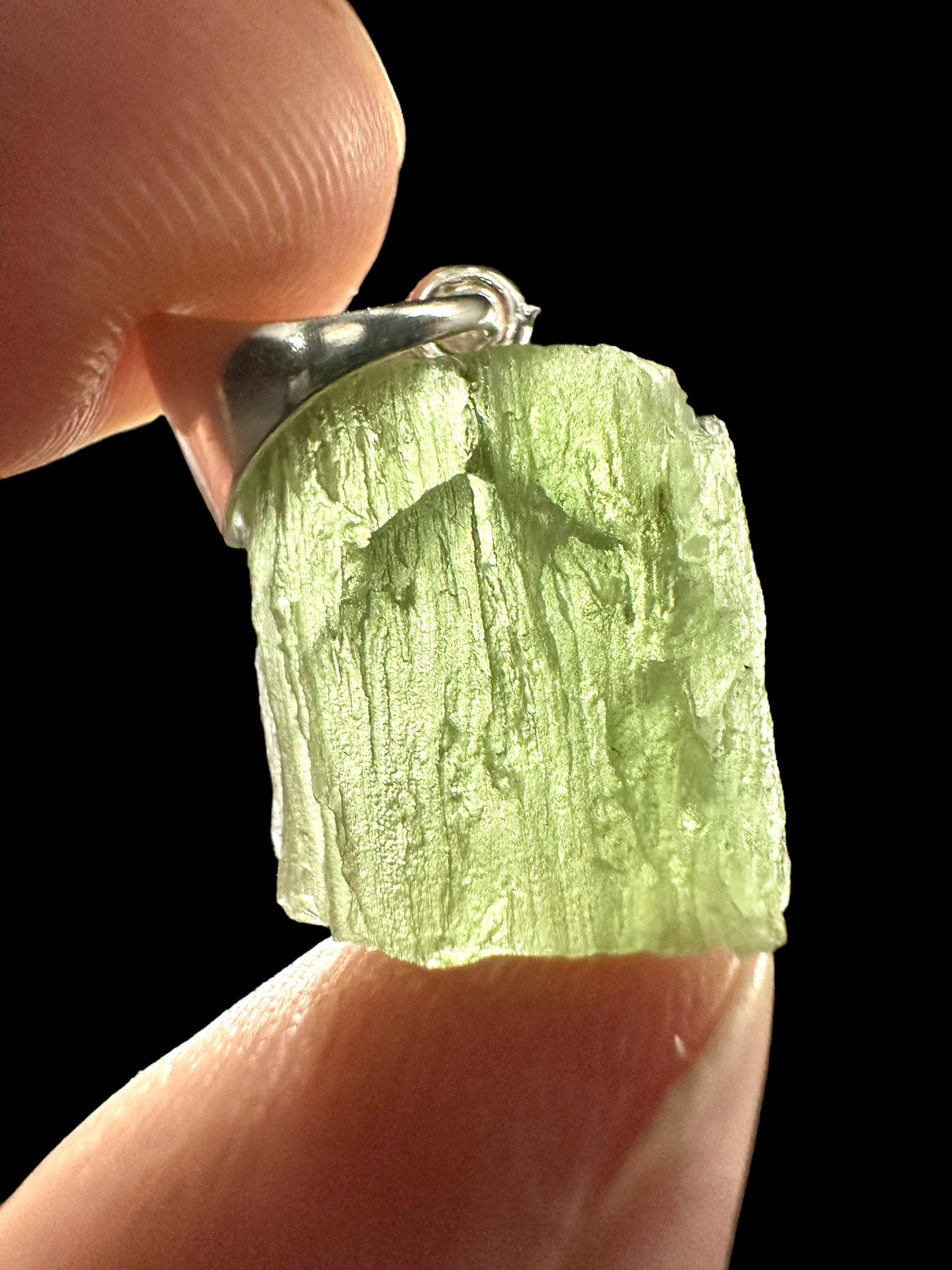 Silver moldavite pendant 2,1g - SP/V262