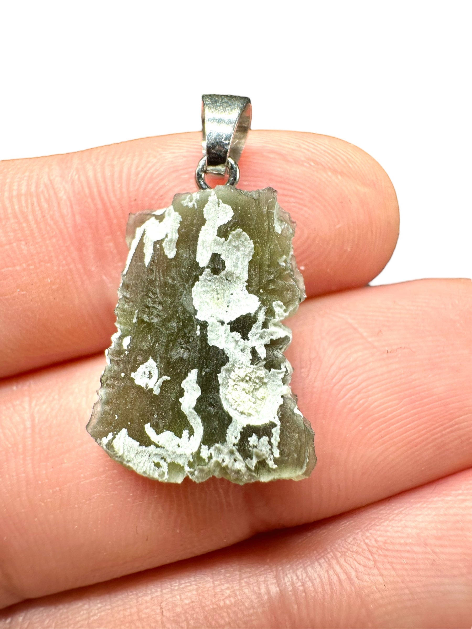 Silver moldavite pendant 2,1g - SP/V263