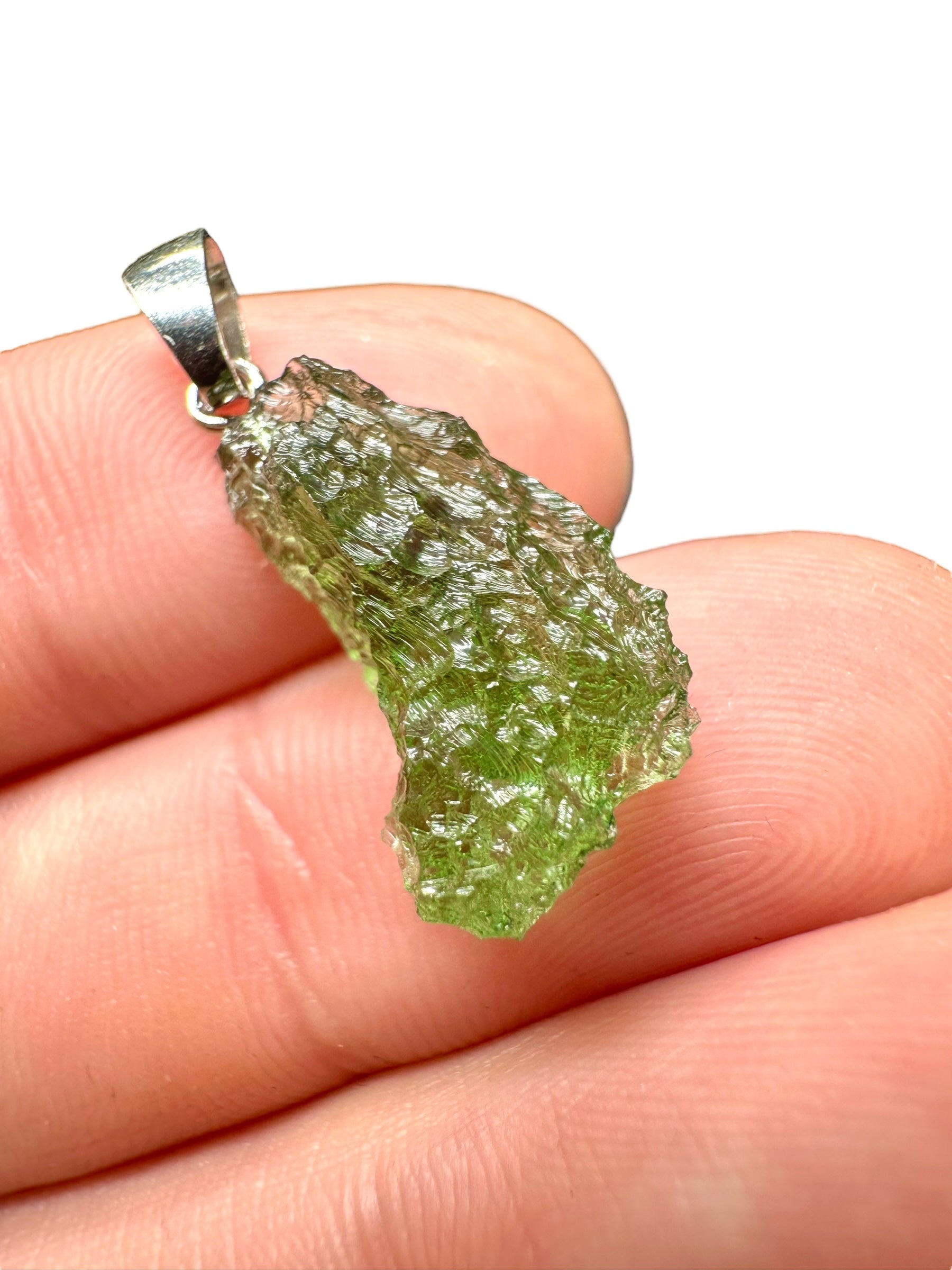 Pendente in argento con Moldavite – SP/V265
