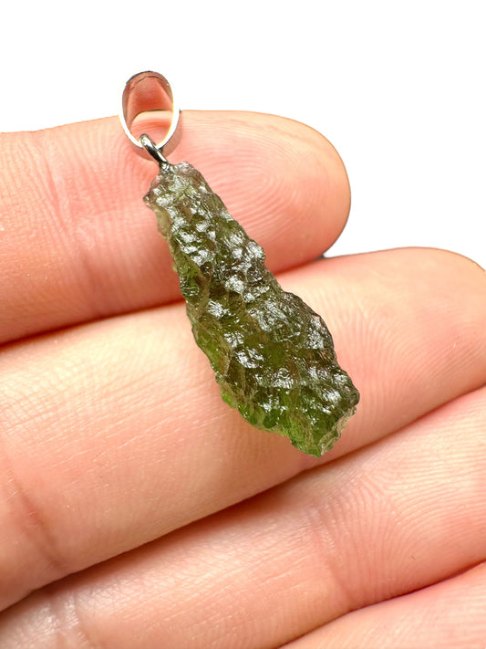 Pendente in argento con Moldavite – SP/V266