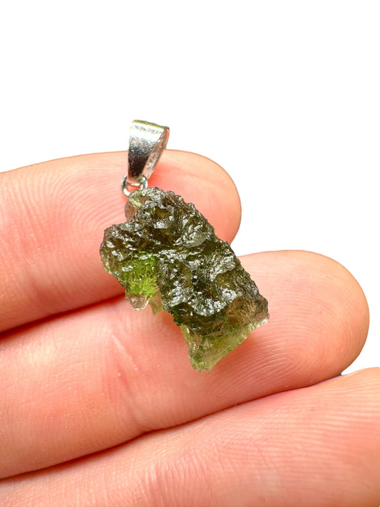 Pendente in argento con Moldavite – SP/V269