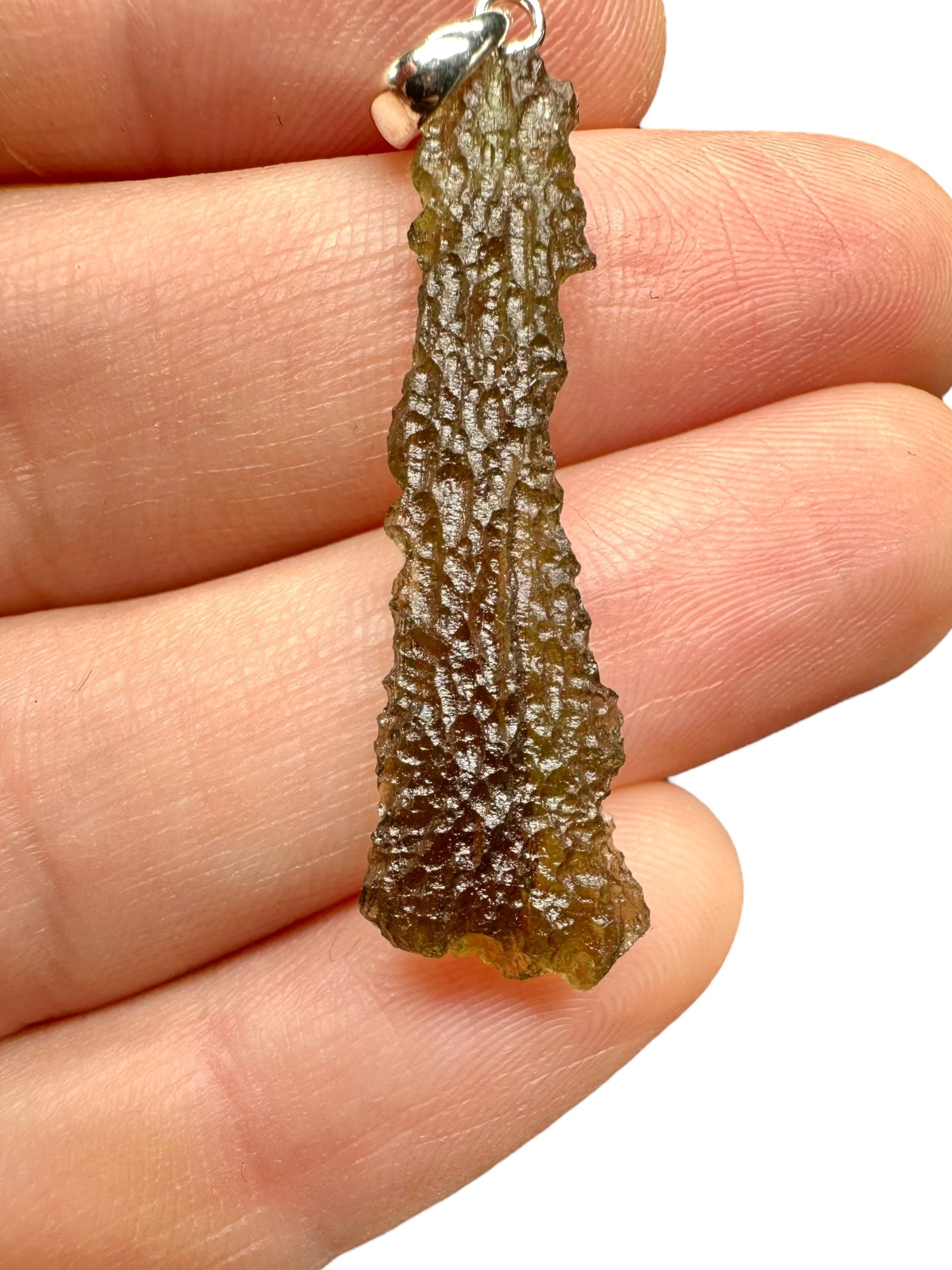 Silver moldavite pendant 1,7g - SP/V280