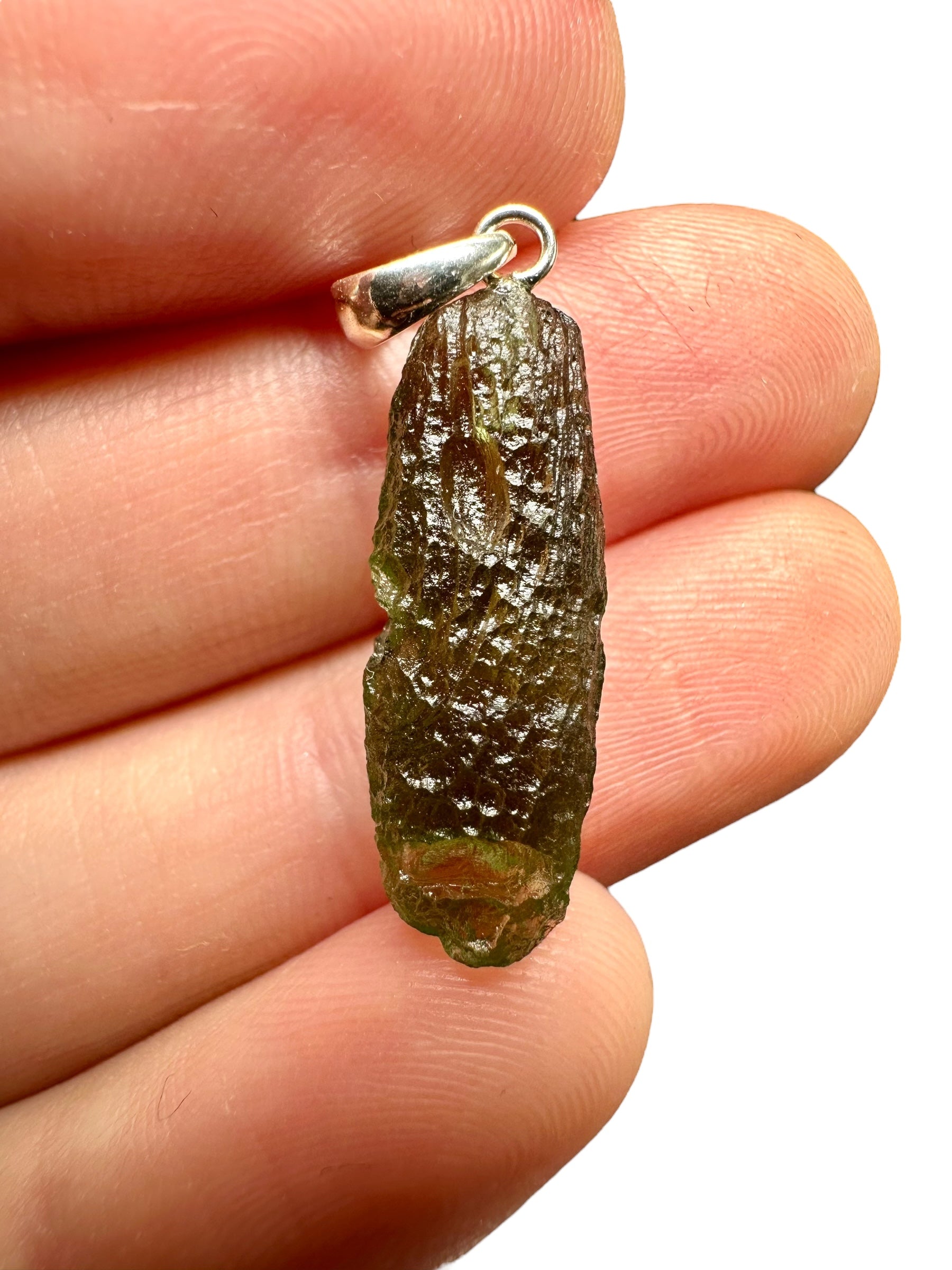 Pendente in argento con Moldavite – SP/V281