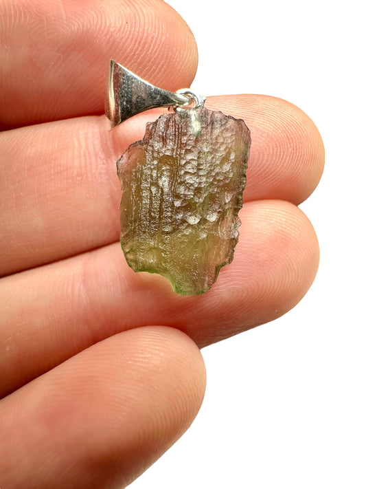 Pendente in argento con Moldavite – SP/V288