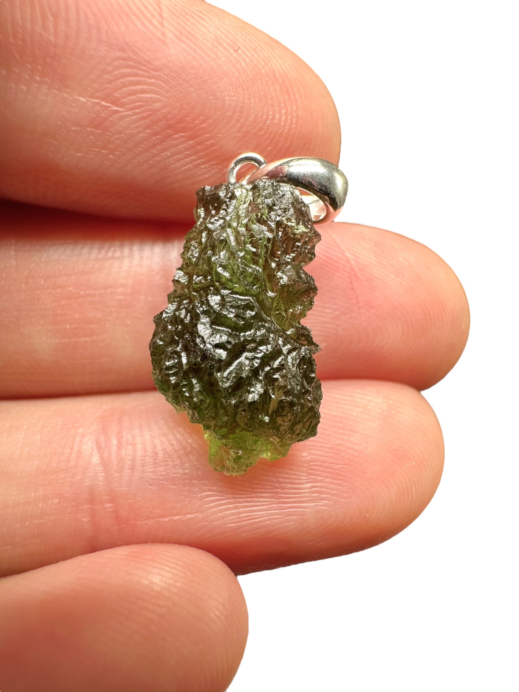 Silver moldavite pendant 1,7g - SP/V321