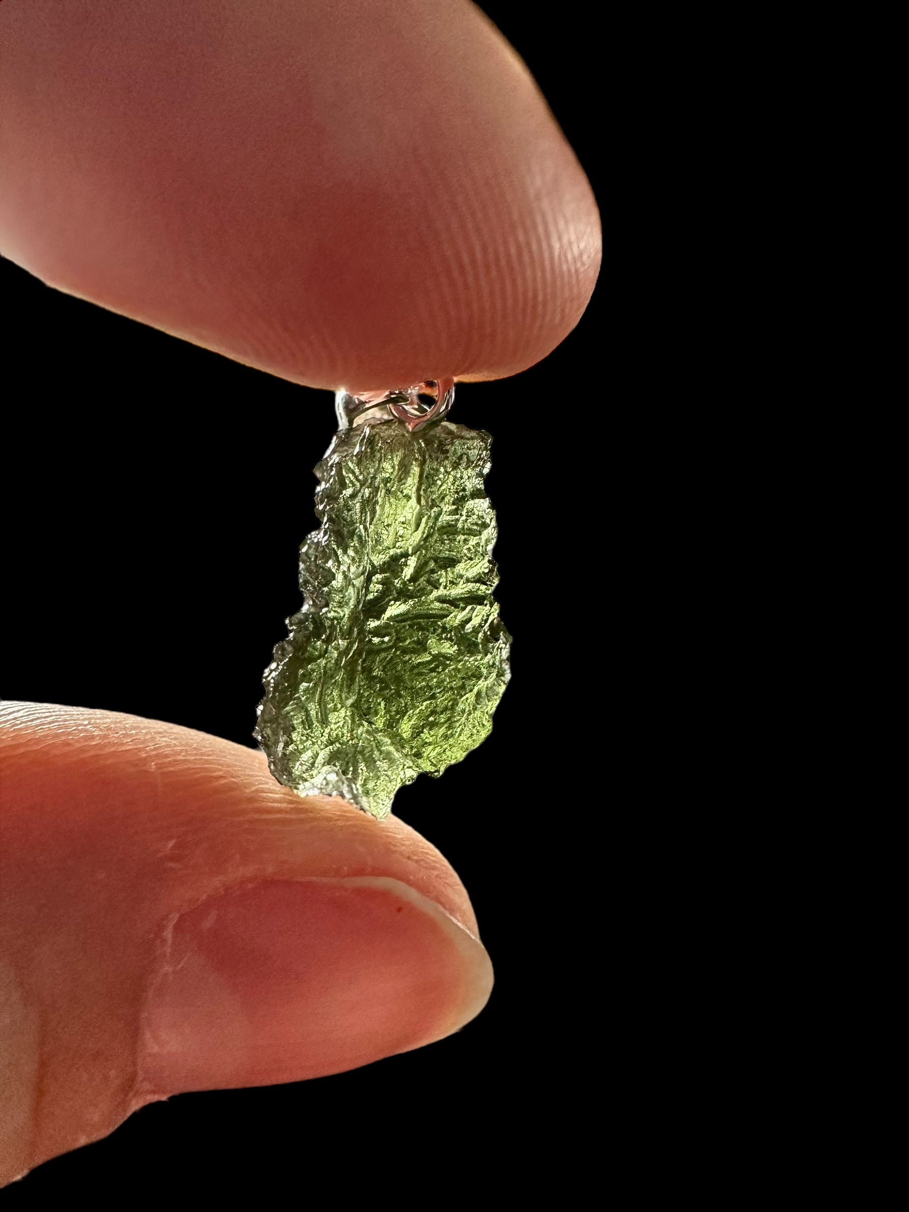 Silver moldavite pendant 1,7g - SP/V321