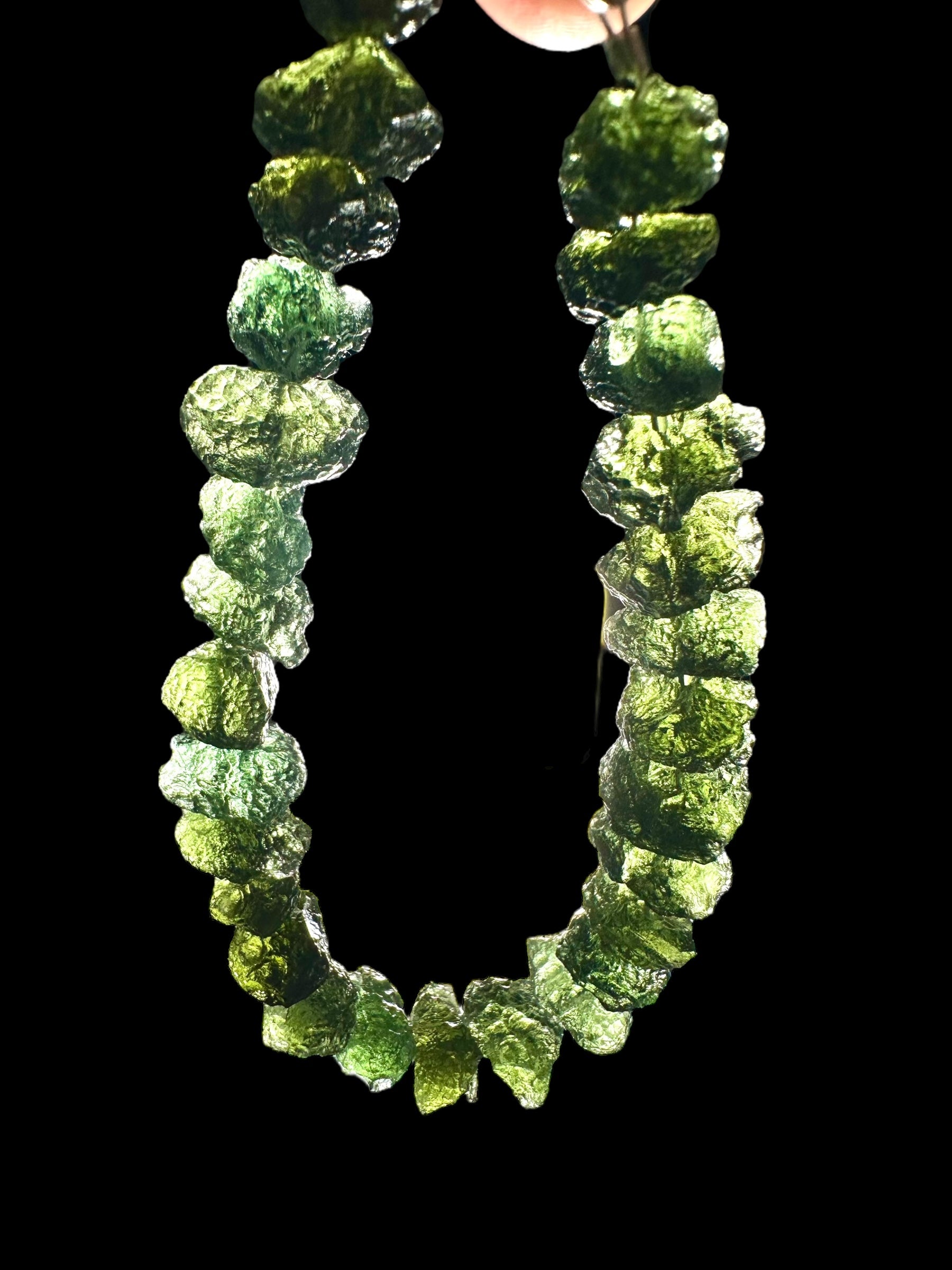 Silver moldavite bracelet - SP/VN02