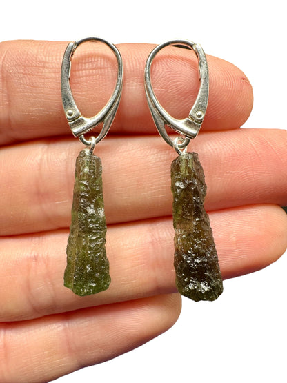 Orecchini d'argento con Moldavite – SN/V004