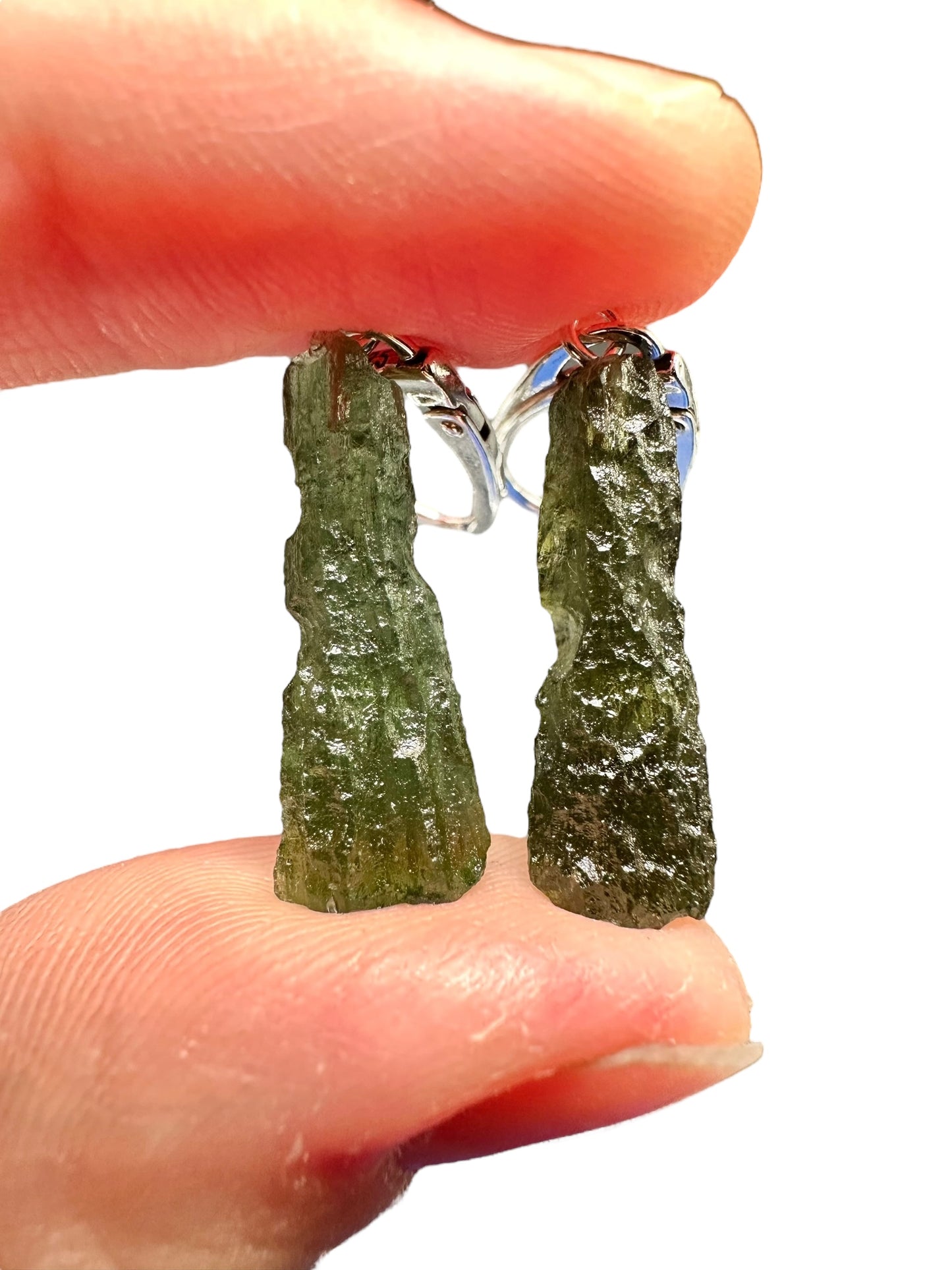 Orecchini d'argento con Moldavite – SN/V004