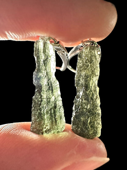 Orecchini d'argento con Moldavite – SN/V004