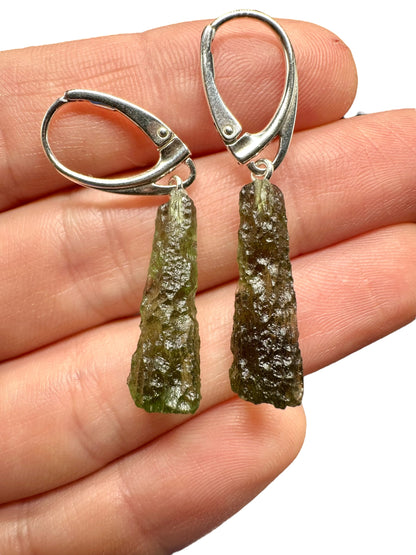 Orecchini d'argento con Moldavite – SN/V004
