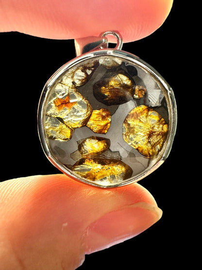 Pendente in argento con meteorite Sericho – SP/M004