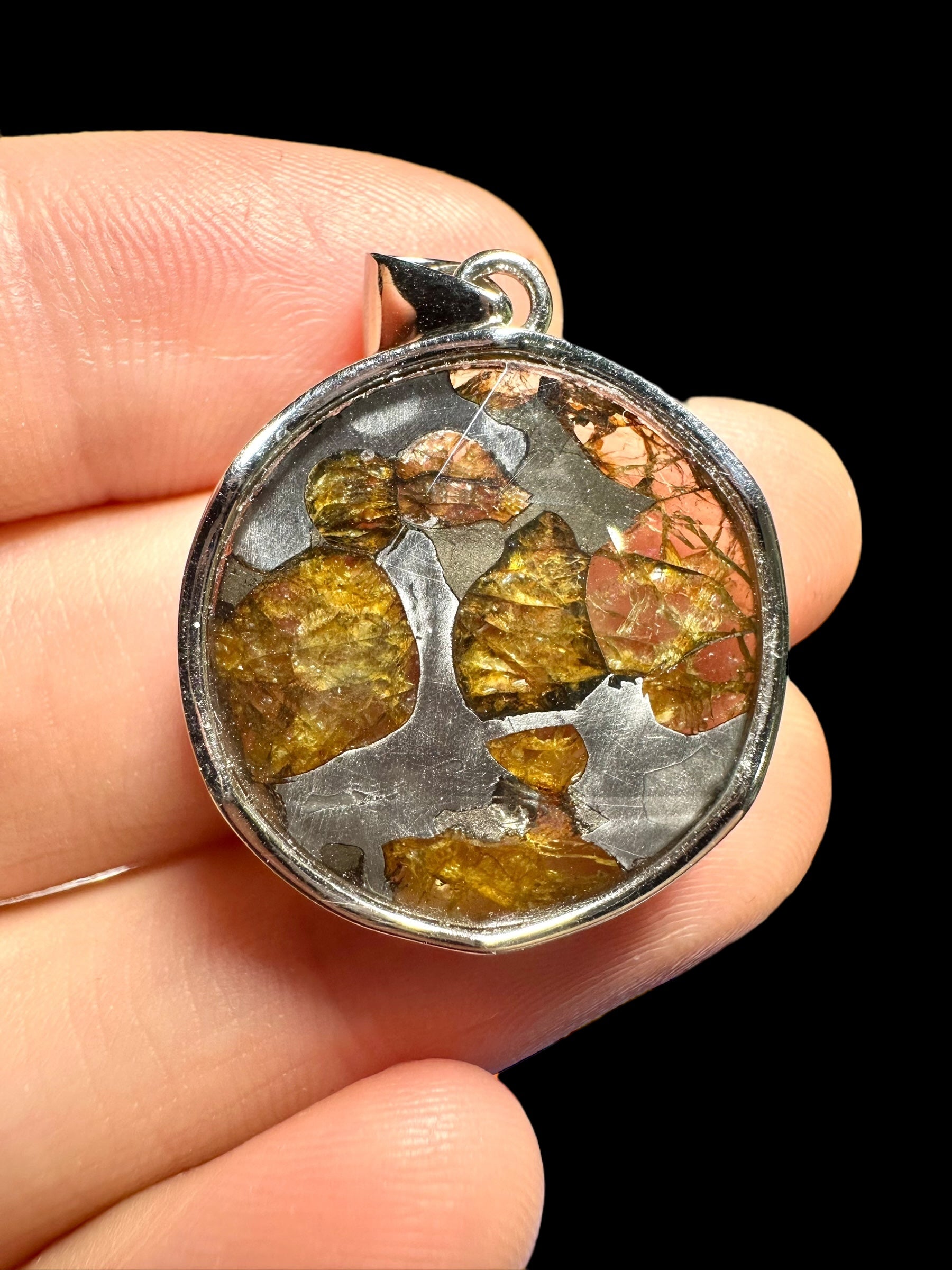 Pendente in argento con meteorite Sericho – SP/M004