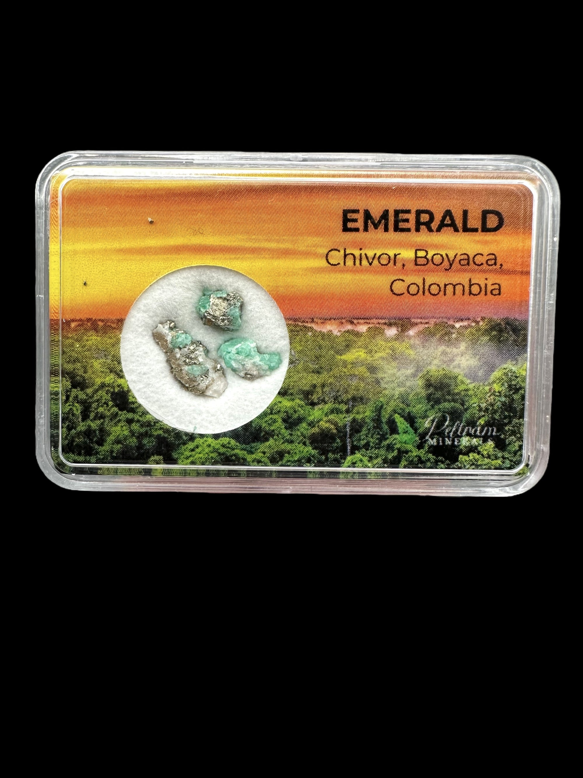 Emerald in box – Chivor – Boyaca, Colombia