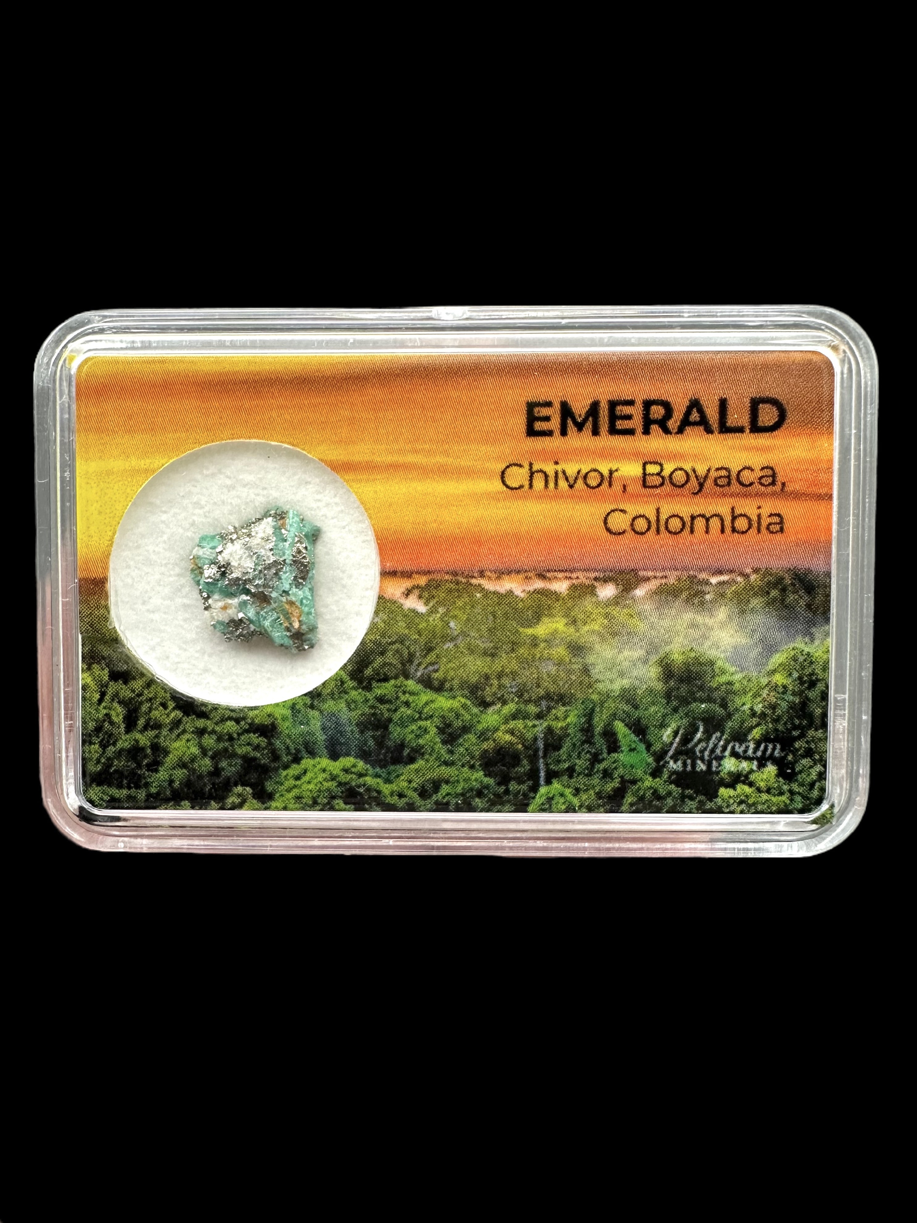 Emerald in box – Chivor – Boyaca, Colombia