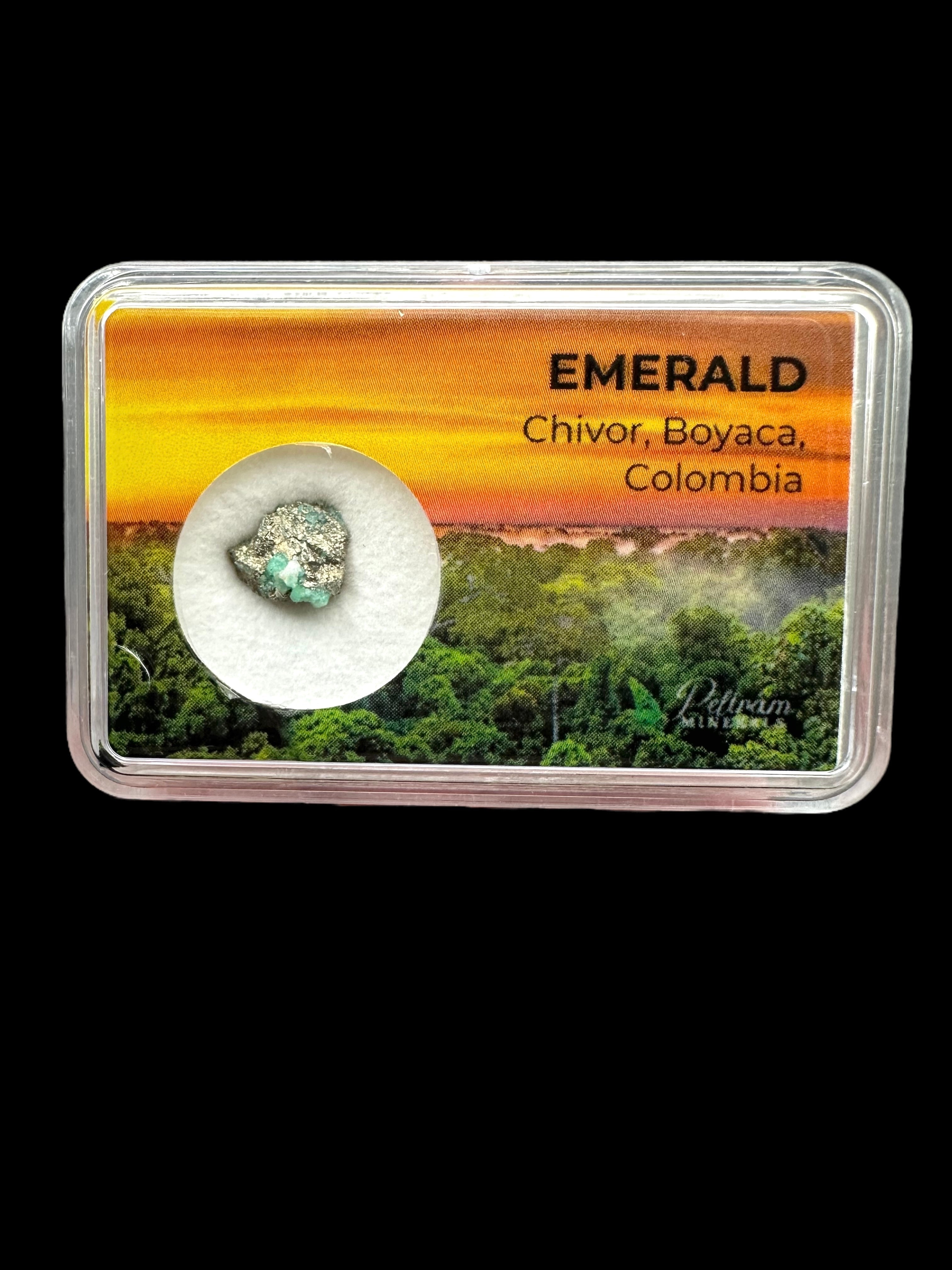 Emerald in box – Chivor – Boyaca, Colombia