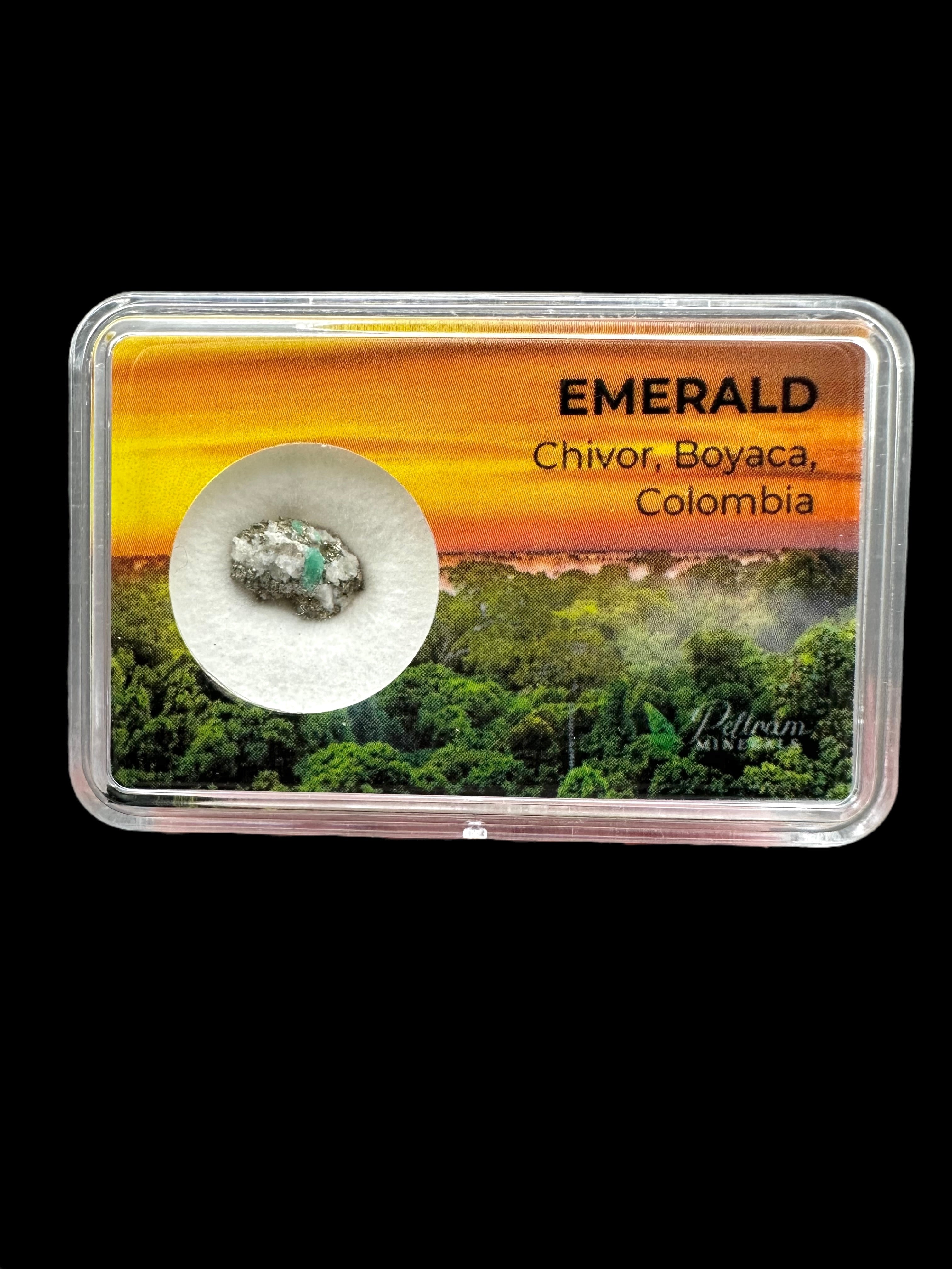 Emerald in box – Chivor – Boyaca, Colombia