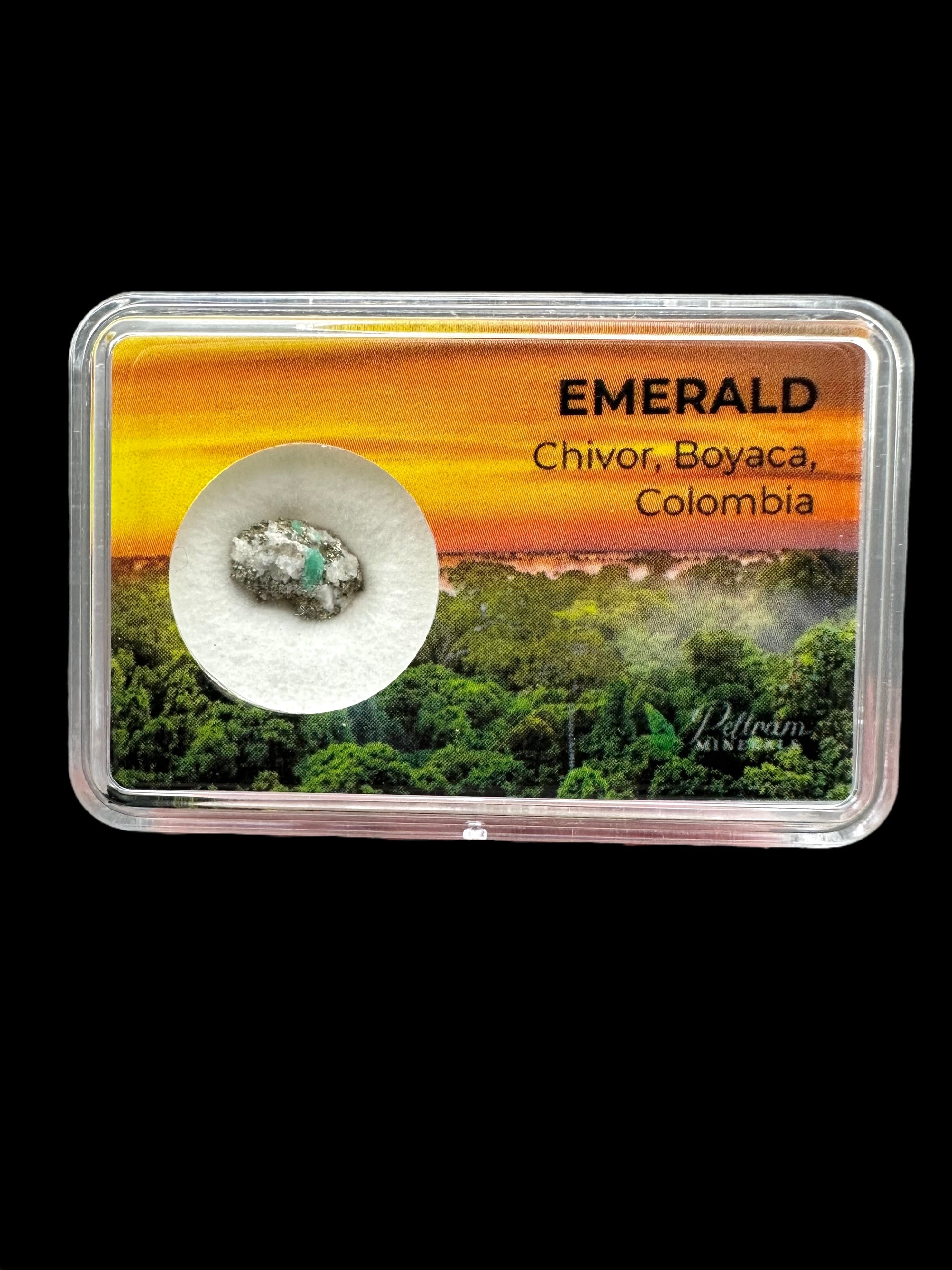 Emerald in box – Chivor – Boyaca, Colombia